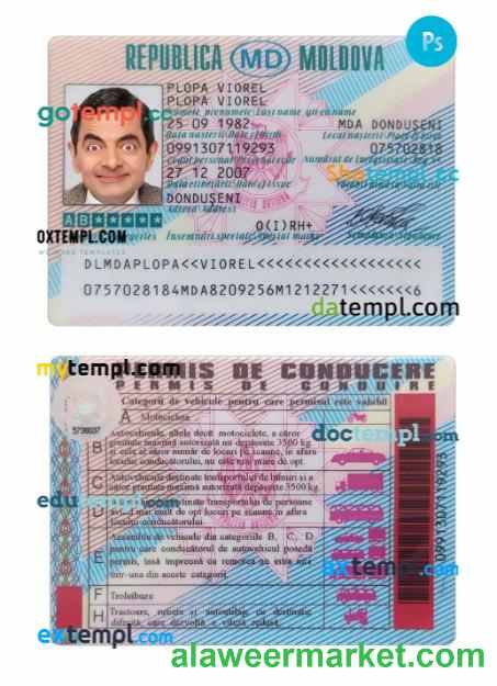 Moldova driving license
